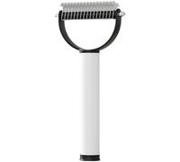 Pettine sgrassante a doppia faccia, 8,1 cm, strumento sicuro per deshedding con rullo integrato per pelucchi, districante per cani e gatti a pelo lungo e spesso, rimuove tappetini, grovigli e