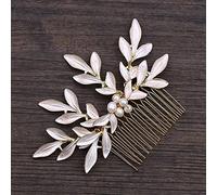 Pettine Sposa per Capelli Foglia Perla Pettini per capelli Accessori per capelli da sposa Copricapo da sposa Ornamenti per capelli Sposa Donna Capelli fatti a mano Decorazione Acconciatura Capelli