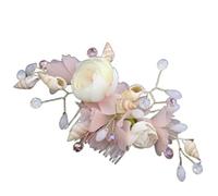 Pettine Sposa per Capelli Pettine laterale per capelli in stile cinese Fiori fatti a mano Accessori per capelli per ragazze Pettine per capelli Accessori per Hanfu Decorazione Acconciatura Capelli
