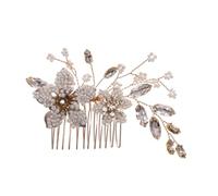 Pettine Sposa per Capelli Pettine per capelli da sposa Fascia per capelli da sposa Accessorio per capelli in oro Fiore Fascia per capelli da sposa da donna Decorazione Acconciatura Capelli