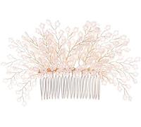 Pettine Sposa per Capelli Pettine Per Capelli Da Sposa Pettine Laterale Per Capelli Fatto A Mano Pettine Per Capelli Con Perle Da Sposa Accessori Per Capelli Da Sposa Decorazione Acconciatura Capelli