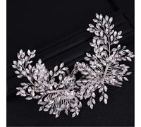 Pettine Sposa per Capelli Pettini Per Capelli Fasce Per Capelli Da Sposa Accessori Per Capelli Da Sposa Pettine Per Capelli In Cristallo Floreale Fascia Per Capelli Decorazione Acconciatura Capelli(Bl