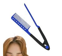 Pettine Stiracapelli con Impugnatura | Piastra Per Capelli A Forma Di V Per Lo Styling E La Levigatura Dei Capelli,Pettine Piastra per Acconciature con Impugnatura - Per Casa Viaggio Uscite Hotel