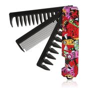 Pettine tascabile da 15 cm per toelettatura quotidiana e acconciatura professionale in ABS resistente pettine pieghevole da uomo