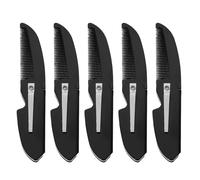 Pettine tascabile per barba da 5 pezzi: strumenti per lo styling dei baffi,