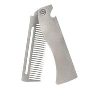 Pettine tascabile pieghevole in acciaio inox, strumenti per la cura degli uomini, pettine portatile per lo styling e la modellazione, dimensioni tascabili dei capelli e della barba, pettine pieghevole