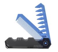 Pettine tascabile pieghevole, strumento per acconciare i capelli a denti fini e larghi, strumento per lo styling dei capelli e della barba, 2 in 1, accessorio portatile per la toelettatura del