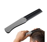 Pettine Tascabile Pieghevole - Styler Per Capelli In Acciaio Inossidabile Resistente, Kit Compatto Per La Cura Della Barba, Elegante Modellatore In Metallo | Strumento Districante Di Precisione,