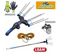 Pettine telescopico elettrico LISAM THOR 12V abbacchiatore olive cavo e omaggi