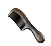 Pettine Wooden Comb Handmade, Fine Tooth for Wavy Hair,Thick, Thin, Straight(19cm dense teeth)