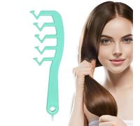 Pettini a denti larghi per capelli ricci da donna, portatile, a di Z, con distribuzione dei denti larghi, pettine a fessura per cuciture e acconciature, spazzola districante per capelli spessi,