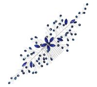 Pettini a Forcina Pettine for capelli da sposa Pettine con inserti in cristallo Pettini for fermagli for capelli da sposa Accessori per Capelli(Blu)