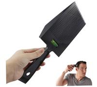 Pettini a parte superiore piatta da barbiere, pettine a parte superiore piatta con livellamento, pettine professionale con impugnatura ergonomica, capelli leggeri riutilizzabili per parrucc