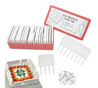 Pettini bloccanti per maglieria - 25 ferri per blocco maglieria | Blocco di pettini con pin 100 T, accessori per maglieria e uncinetto per bloccare tappetini, cucito, progetti