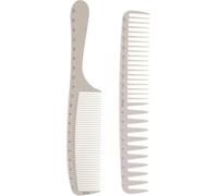 Pettini di taglio dei capelli del righello di precisione 2pcs con denti fini, pettini leggeri di separazione e treccia per il salone di barbiere professionale e uso domestico, tintura dei capelli e