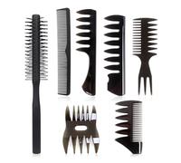 Pettini e spazzole per lo styling dei capelli degli uomini Set di Pettini a denti larghi Texture Pettine Quiff Spazzola per capelli rotonda Districante Regali Salone Barbiere Parrucchiere