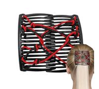 Pettini Elastici Per Capelli - Clip Elastiche Per Forchette Per Capelli A Doppio Pettine, Creativi Per, Corda Elastica Per, Strumento Per Acconciare I Twist, Coda Di