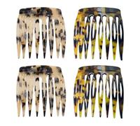 Pettini laterali francesi per capelli, 4 pezzi, clip laterale in acetato per capelli ricci spessi e fini per donne e ragazze, accessori per lo styling, pettini decorativi lucidi per acconciature da