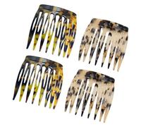 Pettini laterali francesi per capelli, 4 pezzi, clip laterale in acetato per capelli ricci spessi e fini per donne e ragazze, accessori per lo styling in acetato, pettini laterali