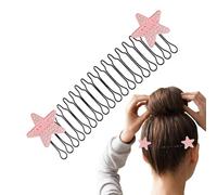 Pettini laterali per capelli per ragazze | Pettini laterali invisibili a stella con strass per donne - Forcina elastica per capelli rotti, stella di strass, artefatto organizer per capelli, pettine