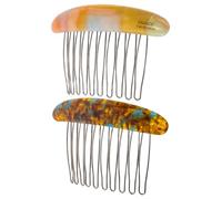 Pettini Laterali per Chioma Fini Donna, Denti in Ferro, 2 Pezzi | Stile Versatile per Frangia, Uso Quotidiano e Lavoro, Plastica, Controllo Ciocche Ribelli, Look Ordinato