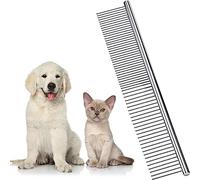 Pettini per cani per toelettatura, pettine in metallo per rimuovere grovigli e nodi, strumento professionale per la toelettatura di cani, gatti e altri animali domestici a pelo lungo