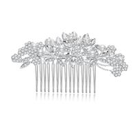 Pettini per capelli con strass fatti a mano con perle e strass, pettine per capelli da sposa, set di capelli da sposa con perle finte, accessori per capelli da sposa, pettini laterali