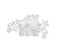 Pettini per capelli con strass Gioielli da sposa Clip di diamante Multi-Dente Fiore Accessori per chignon Pettine di perle Accessori per capelli Pettini e forcine per capelli Pettini laterali