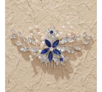 Pettini per capelli con strass per sposa, forcine per capelli con fiore e perle, gioielli per capelli fatti a mano G4