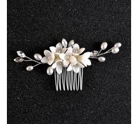 Pettini per capelli da donna con fiori e perle forcine laterali per sposa gioielli per capelli da sposa copricapo per feste G3
