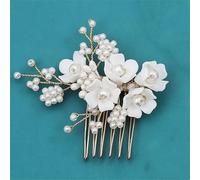 Pettini per capelli da donna con perle e fiori, gioielli da sposa, diademi da sposa, accessori per capelli da sposa, stile 8