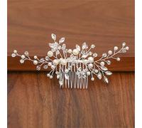 Pettini per capelli da donna con perle e strass, accessori per capelli, ornamenti per capelli, gioielli da sposa, argento4
