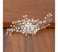 Pettini per capelli da donna con perle e strass, accessori per capelli, ornamenti per capelli, gioielli da sposa, argento13