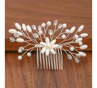 Pettini per capelli da donna con perle e strass, accessori per capelli, ornamenti per capelli, gioielli da sposa, argento15