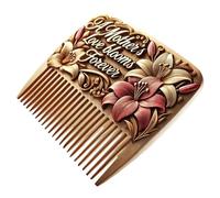 Pettini per capelli da donna, pettini per capelli decorativi Pettine per capelli in legno per la festa della mamma, decorazione da tavolo intagliata a mano, antistatica per il soggiorno della camera