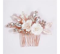 Pettini per capelli da sposa con strass e perle floreali da sposa copricapo bohémien per accessori E