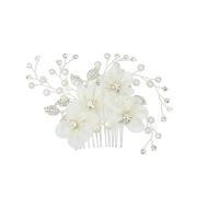 Pettini per capelli da sposa da donna, accessori per capelli da sposa, con perle e fiori, accessorio per capelli da sposa, copricapo A