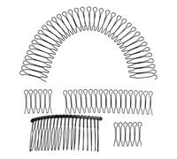 Pettini per capelli in filo metallico - Pettini laterali per capelli elasticizzati con perno a U, Strumento per lo styling dei capelli raccolti, Pettine fissatore invisibile per capelli frammentati, D