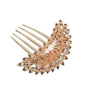 Pettini Per Capelli Pettine for capelli in cristallo perlato Inserto for copricapo a forcina Pettine Accessori for capelli retrò(Champagne)