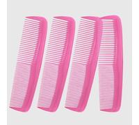 Pettini per capelli resistenti, confezione da 4 con denti fini, essenziali per lo styling e il districamento, rosa