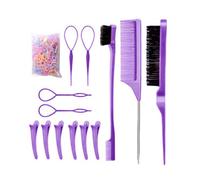 Pettini per lo styling per le donne | Spazzola con setole naturali per lisciare e pettinare - Pettini districanti portatili Set di spazzole per capelli per donne e ragazze intrecciare & volume salone