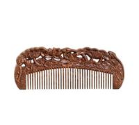 Pettini per lo styling Pettine for barba da uomo in legno massello a denti fini for districare e acconciare capelli ricci, sottili, spessi, ondulati o lisci bagnati o asciutti Pettine per capelli ricc