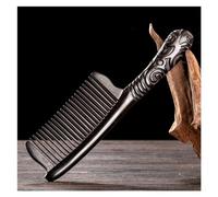Pettini per lo styling Pettine for capelli lisci in legno massello Pettine for capelli ricci neri Pettine stile retrò con design della maniglia Pettine per capelli ricci