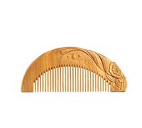 Pettini per lo styling Pettine in legno massello Pettine a denti fini for la casa Pettine portatile for capelli ricci bagnati o asciutti, sottili, spessi, ondulati o lisci Pettine per capelli ricci