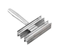 Pettini per , spazzola a doppia faccia, in acciaio inox, facile da tenere in mano, per la toelettatura di mucche, , pecore, asini, gatti e cani