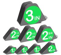 Pettini per tagliacapelli da 7,6 cm, protezioni per tagliacapelli da 1 e 1/4", 1 e 1/2" e 5,1 cm, Mega NO.16 NO.12 NO.10 adatto per la maggior parte dei tagliacapelli Wahl (8 pezzi Mega Set, grigio)