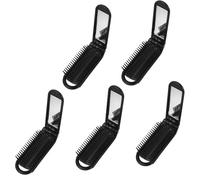 Pettini pieghevoli a specchio portatile 5pcs per mini strumenti di parrucchiere da viaggio tra cui pettine a denti larghi e capelli per uso in viaggio, viaggi per amici, famiglia o te stesso, capacità