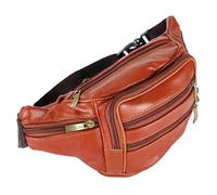 Petto in pelle alla moda Marsupio Shopping Phone Wallet Uomo Marsupio Multi-tasca Cintura regolabile Borsa da viaggio Rosso, Rosso Marrone, Rosso marrone, Red Brown, come descrizione
