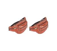 Petto in pelle Borse alla moda Shopping Telefono Portafoglio Uomo Marsupio Multi-tasca Cintura Regolabile Borsa da viaggio Rosso Rosso Marrone, Set da 2 (rosso marrone), Red Brown, come descrizione
