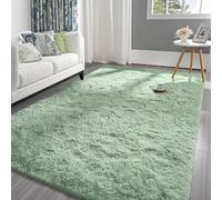 Pettop Tappeto soffice verde salvia per camera da letto e soggiorno, 0,9 x 1,5 m, morbido peluche peloso, per ragazze, bambini e ragazzi, antiscivolo e lavabile, per asilo nido e aule, tappeto